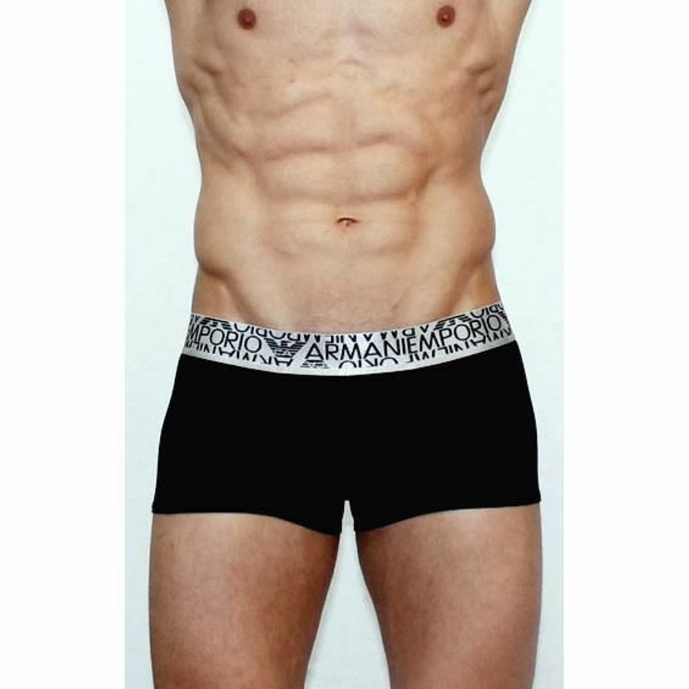 Мужские трусы хипсы модальные Emporio Armani черные