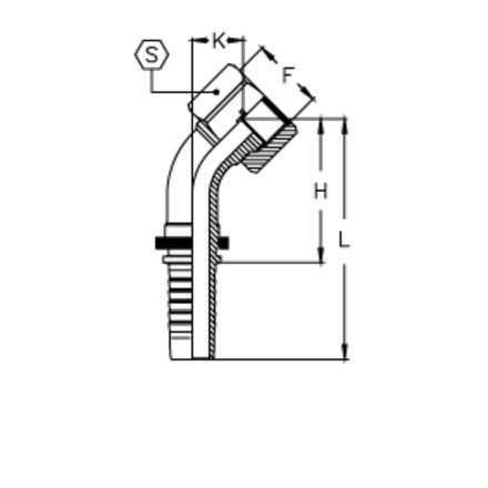 Фитинг DN 20 ORFS (Г) 1.3/16 (45)