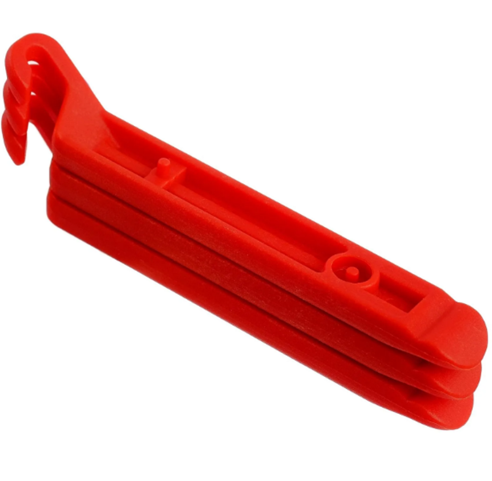 Монтажки пластиковые BikeHand YC-311, 3 шт. в комплекте, красные