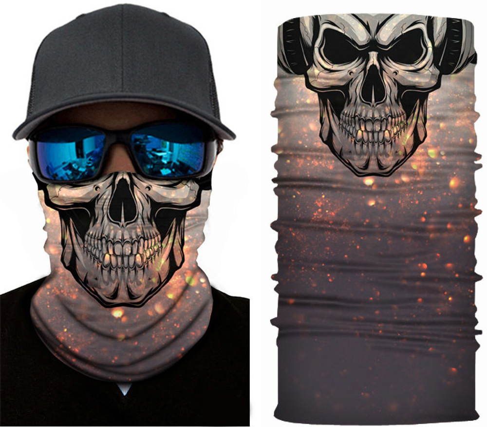 Бандана-труба с черепом Skully Tube s18 (skull orange)