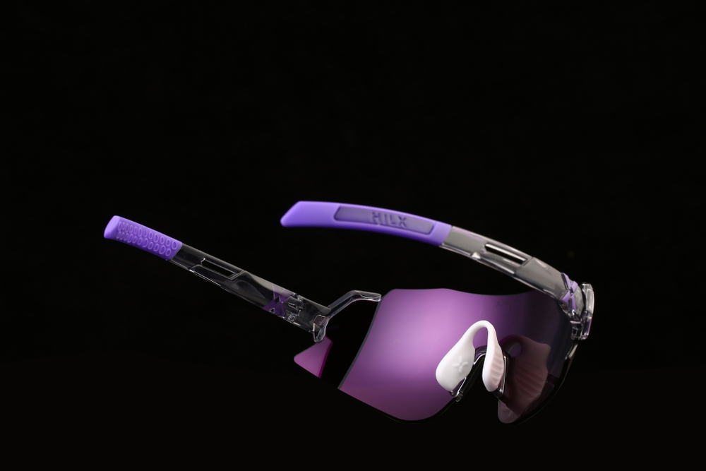 Спортивные очки с диоптриями HILX Savage 2.0 Shiny Crystal Grey Purple / Photochromic Purple Mirror Lens