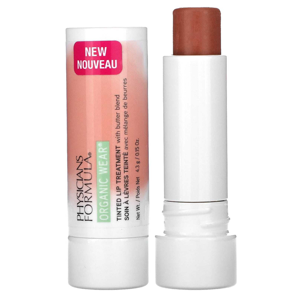 Physicians Formula, Organic Wear, оттеночный кондиционер для губ, Gingersnap, 4,3 г (0,15 унции)