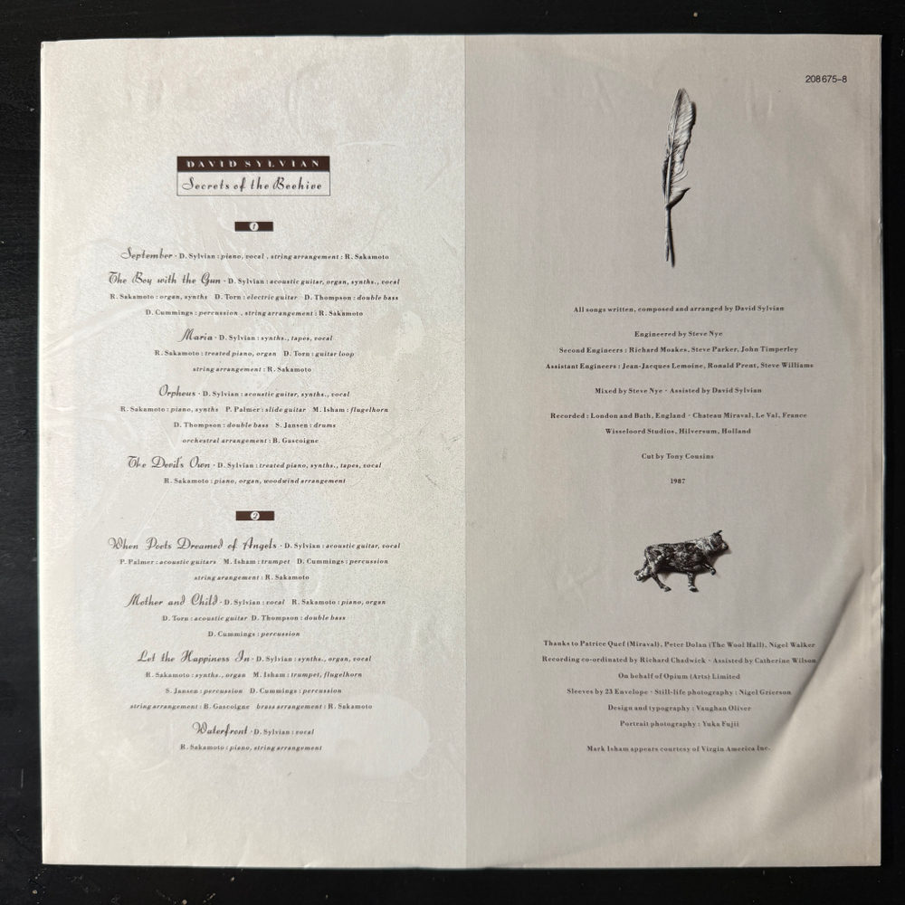 David Sylvian ‎– Secrets Of The Beehive (Англия 1987г.)