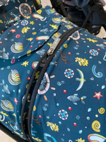 Коляска прогулочная Babalo 2023 океан черная рама