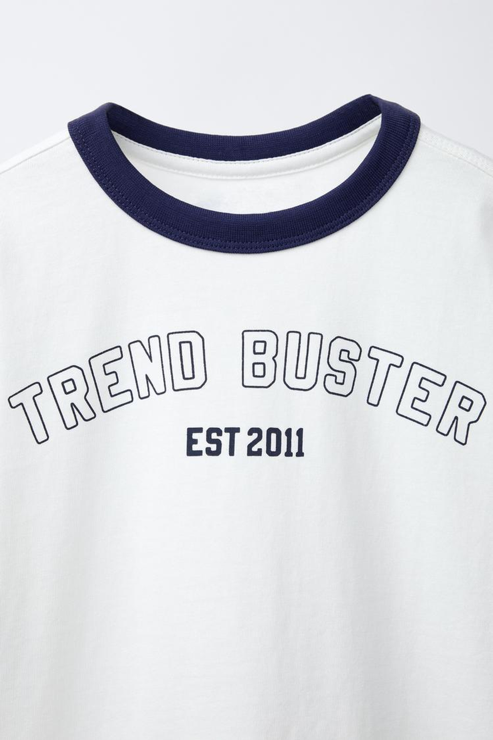 ZARA ФУТБОЛКА С КОНТРАСТНОЙ ОТДЕЛКОЙ, БЕЛЫЙ