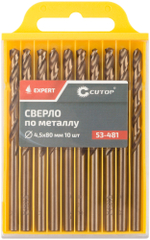 Сверло по металлу Cutop EXPERT, 4,5х80мм (10 шт) 53-481