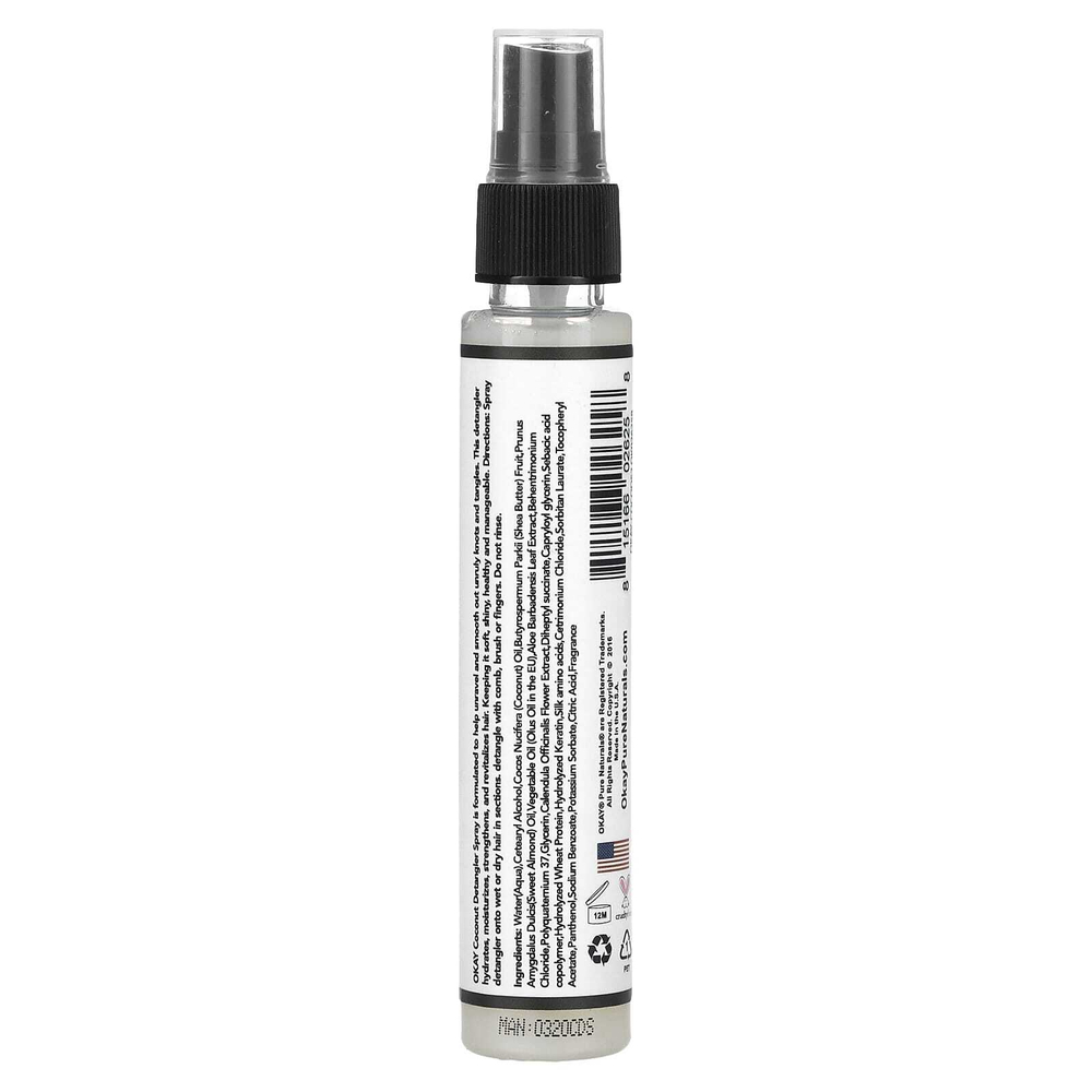 Okay Pure Naturals, Кокосовый спрей для расчесывания волос, 59 мл (2 жидк. унц.)