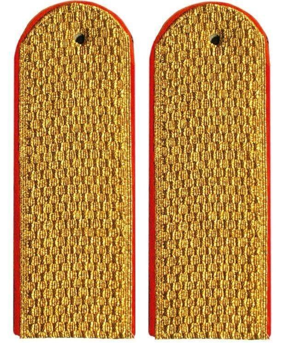 Погоны парадные золотые металлизированные МЧС оранжевый кант