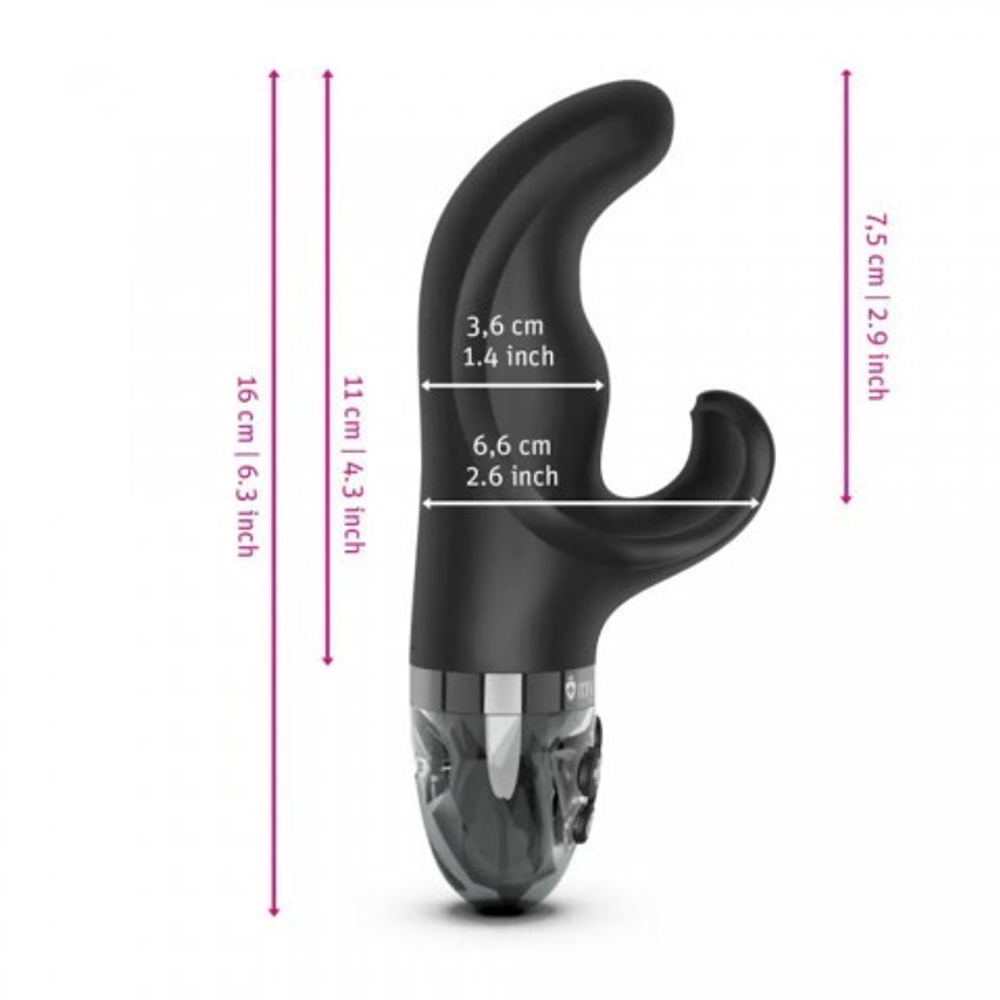 Вибратор Mystim Hop Hop Bob с электростимуляцией, черный