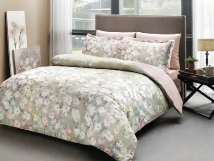 Комплект постельного белья ТАЧ Сатин Digital 2-спальный "JAMIE" V01-Пудра