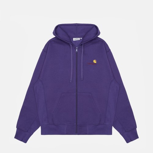 Толстовка мужская Carhartt WIP Hooded American Script Jacket артикул:I033063_aura - купить в магазине Дайс