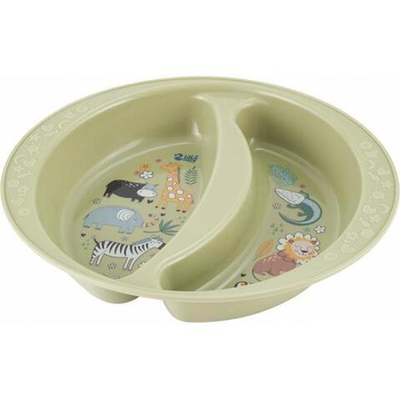 PlastRep Тарелка двухсекционная Lalababy Learn Me липовый