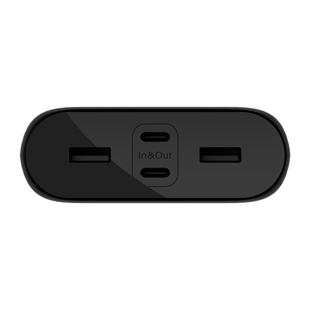 Внешний аккумулятор Belkin BoostCharge 26K (26000 мА·ч) (BPB016) Проводная зарядка: 2 USB-C, 2 USB-A. Беспроводная зарядка: нет. Есть LED-индикация, поддержка PD и PPS. Энергоёмкость — 96,2 Вт·ч. Максимальная выходная мощность — 20 Вт