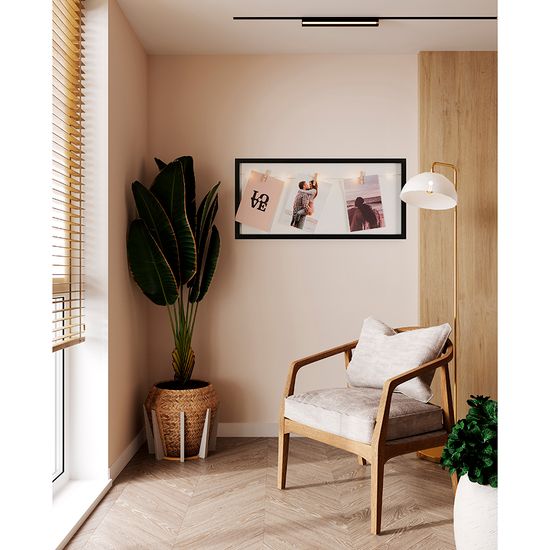 Рамка для фотографий с подсветкой everyday, 22х38 см, черная