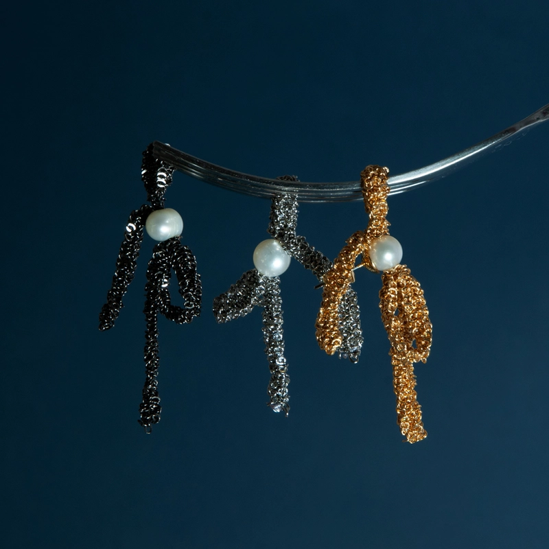 Серьги Бантики – Позолота