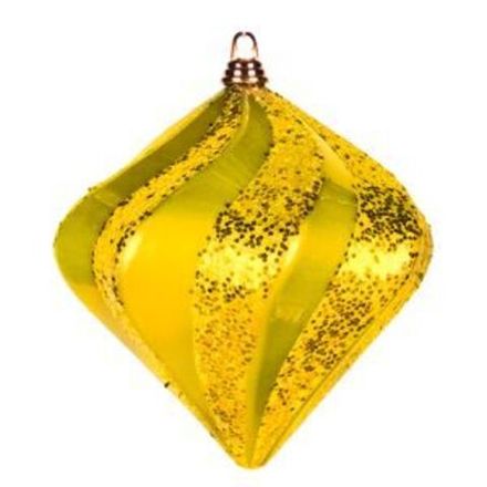 Елочная фигура "Алмаз", 15 см, цвет золотой