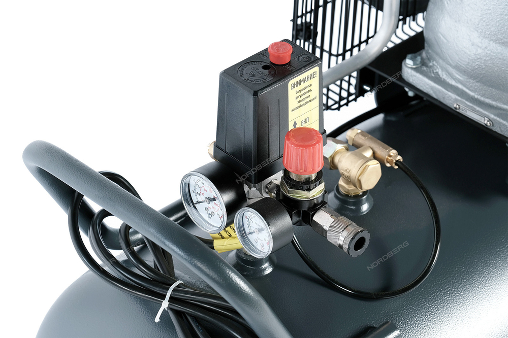 NORDBERG (NCP100/420A) Компрессор поршневой с ременной передачей 220В, ресивер 100л, 420л/мин