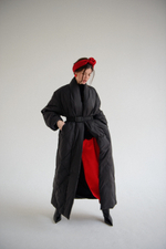 Пуховик длинный с поясом ROMMY