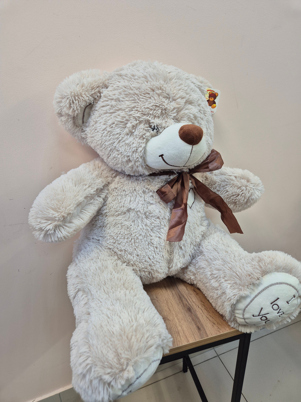 Мягкая игрушка медведь бежевый 70 см