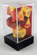Chessex 7-dice set Gemini Red-Yellow/Silver