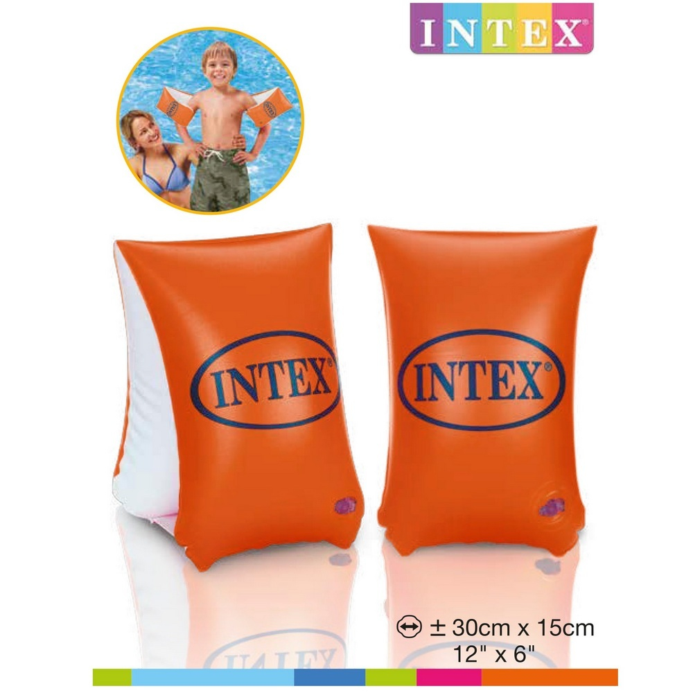 Нарукавники для плавания надувные Intex Делюкс 30х15 см, 2 шт, оранжевые, 58641