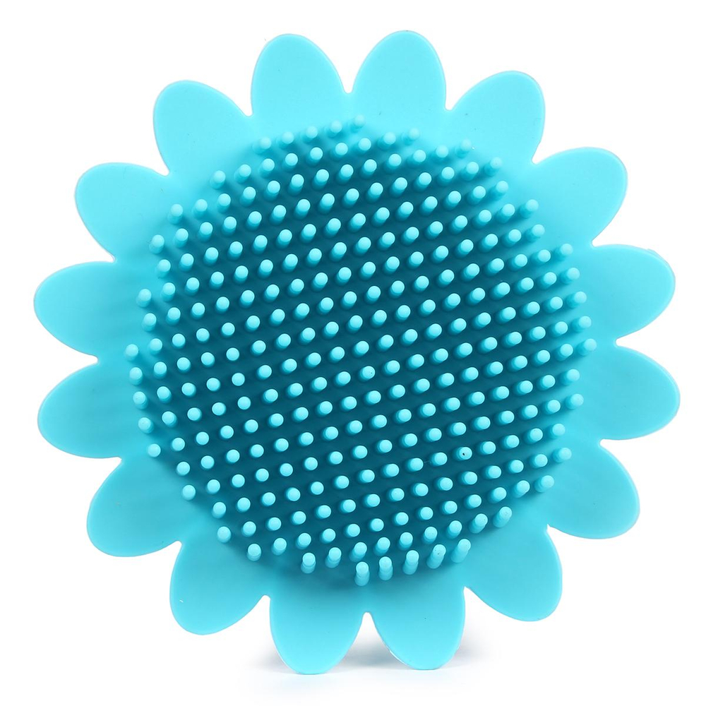 Губка для тела силиконовая (подсолнух) голубой (RoxyKids)