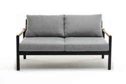 Диван из алюминия MAYA 2-х местный темный графит