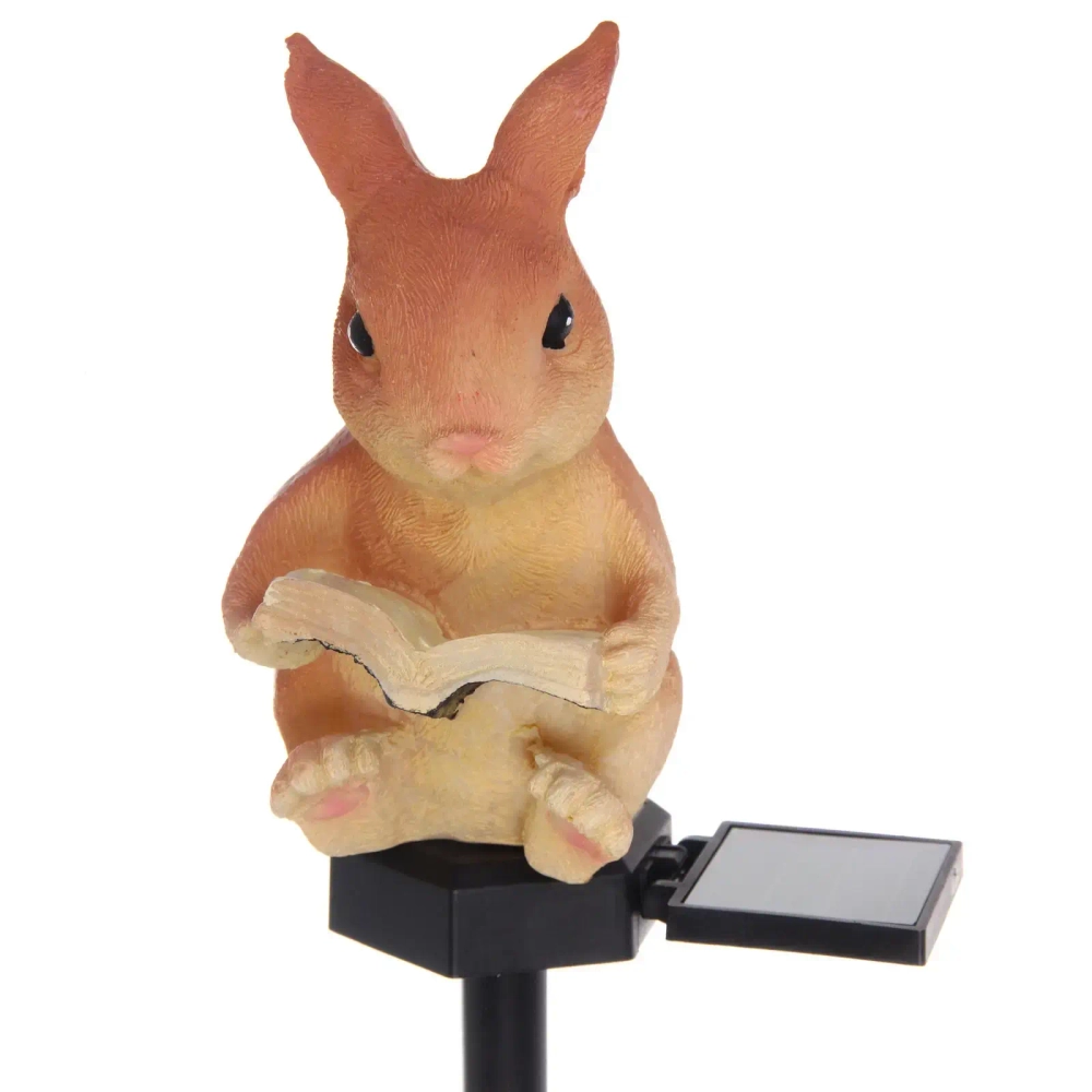 Светильник на солн.батарее «Заяц» 15*10*8 см, (свечение теплый белый)