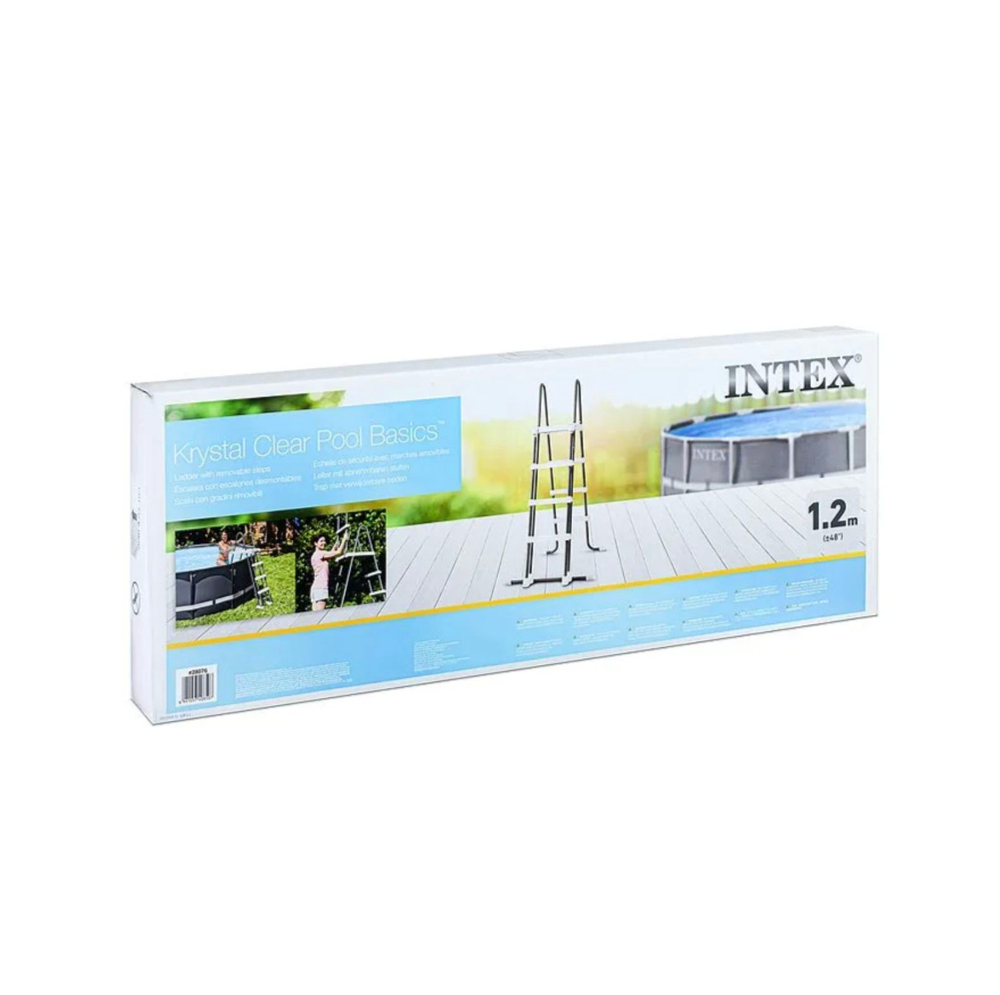 Лестница для бассейна 132 см Intex 28067, четырехступенчатая лестница-стремянка с площадкой