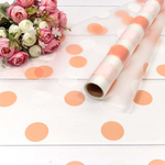 Пленка В рулоне 10 м х 58 см горох (Оранжевый)