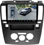 Магнитола для Nissan Tiida C11 2004-2013 (климат с круглым экранчиком, рамка черная) - Teyes CC3-2K-360 на Android 10, 2K QLED, 6Гб+128Гб, CarPlay, 4G SIM-слот, 4 камеры в комплекте