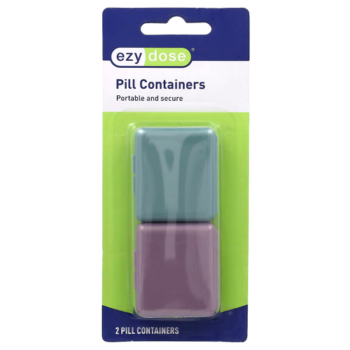 Ezy Dose, переносные контейнеры для таблеток, 2 шт.