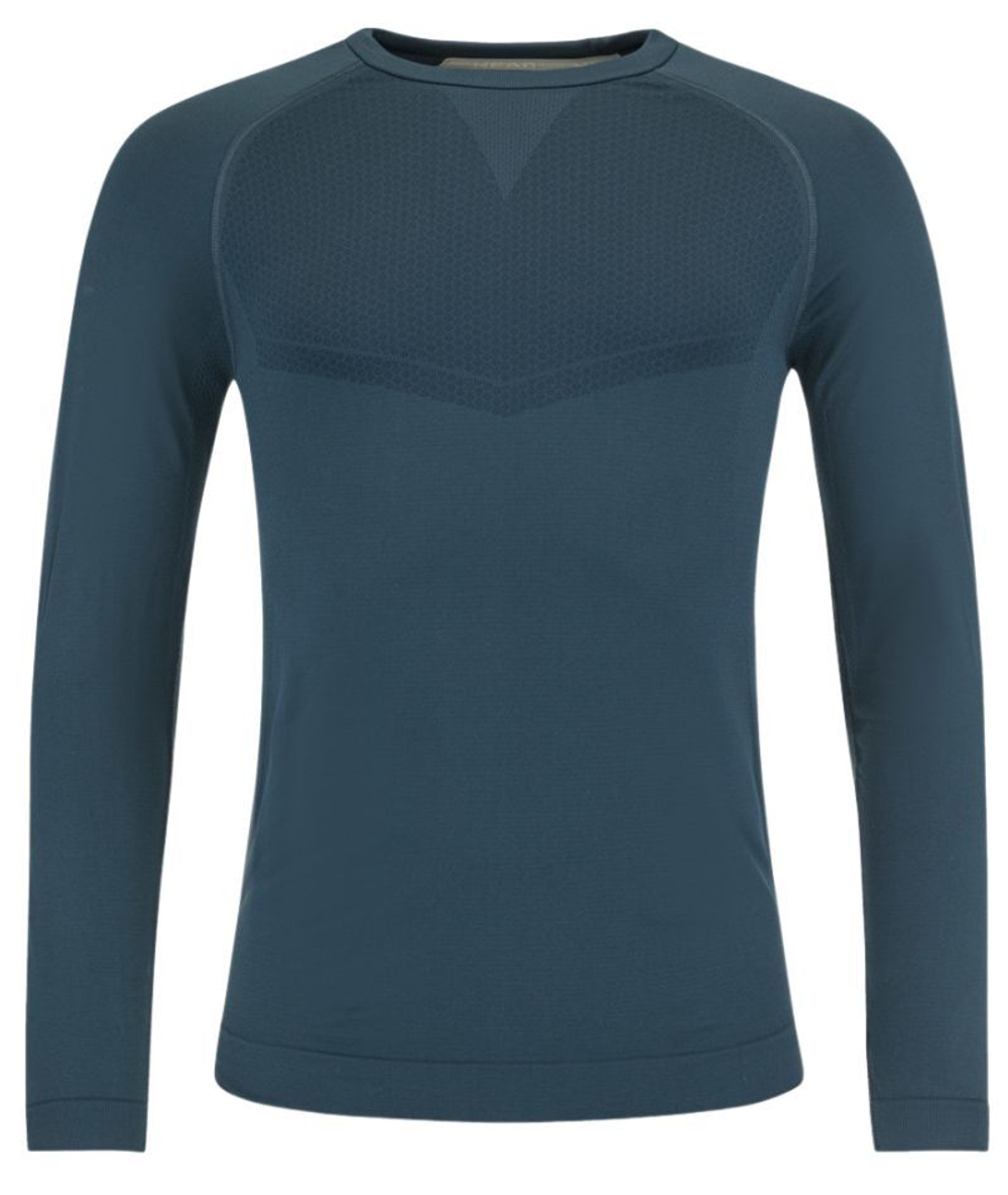 Мужская теннисная футболка теннисная Head Flex Seamless Longsleeve - navy