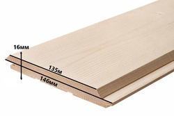 Имитация бруса 146*16*6000мм карельский профиль