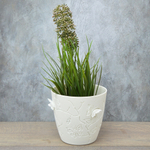 Горшок цветочный Butterflies 1,4л D145мм, молочный туман