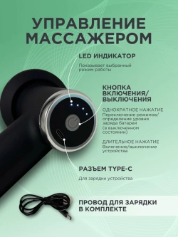 Вибрационный пистолет массажер YX-710