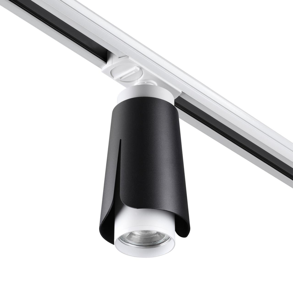 370836 PORT NT22 243 черный Светильник трековый однофазный трехжильный IP20 GU10 9W 220V TULIP