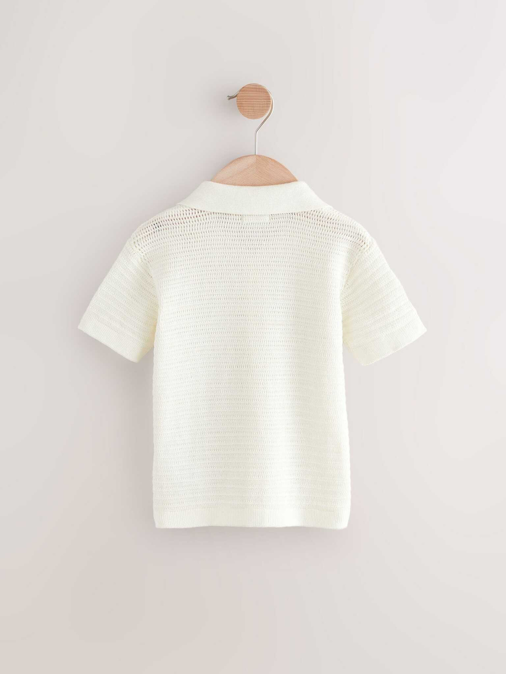 Поло вязаное для мальчика Next AB9-174, Молочный