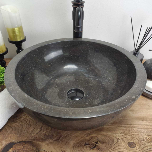 Раковина из мрамора Bowl Black Medium BM-60799 45*45*17