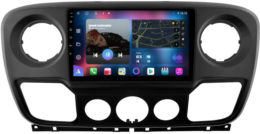 Магнитола для Renault Master 2010-2019 - FarCar 9592F2M монитор 10" QLED на Android 13, 8 ядер (TS18), CarPlay, 4G SIM-слот