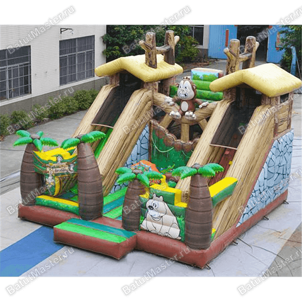 Надувной батут "Лесной мостик"