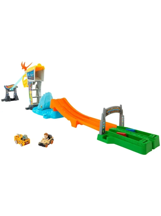 Автотрек Хот Вилс с машинкой Racerverse Jurassic World HTP12