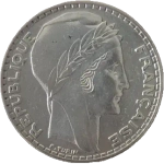 France, 20 Francs 1933 – "Turin" Series, AU