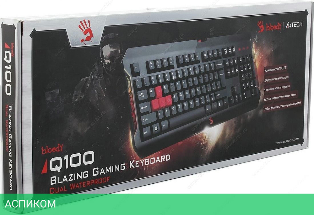 Клавиатура A4Tech Bloody Q100