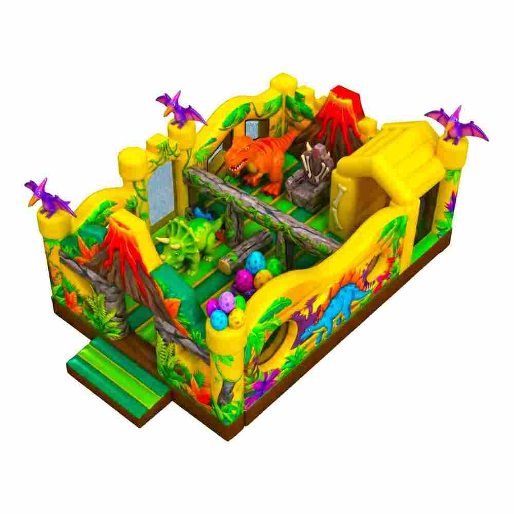 Коммерческий надувной батут «Дино Остров» 7,2×5×3,7 м