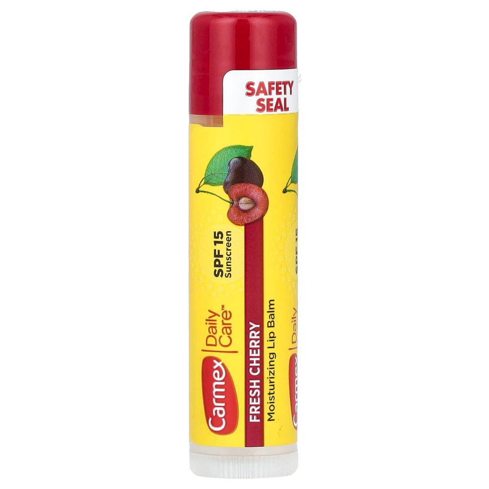 Carmex, Daily Care, увлажняющий бальзам для губ, SPF 15, свежая вишня, 4,25 г (0,15 унции)