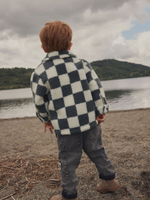 Рубашка из флиса для мальчика Next K83-423, Молочный, Серый