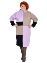 Зимняя удлинённая толстовка Лаванда