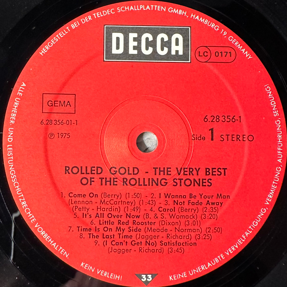 The Rolling Stones ‎– Rolled Gold (The Very Best Of The Rolling Stones) 2LP (Германия)