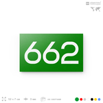 Номер на дверь 662, табличка на дверь для офиса, квартиры, кабинета, аудитории, склада, зеленая 120х70 мм, Айдентика Технолоджи